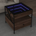 Salongbord Med Infinity Led Brun Eik 50X50X51 Cm