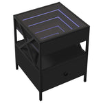 Salongbord Med Infinity Led Svart 40X40X51 Cm