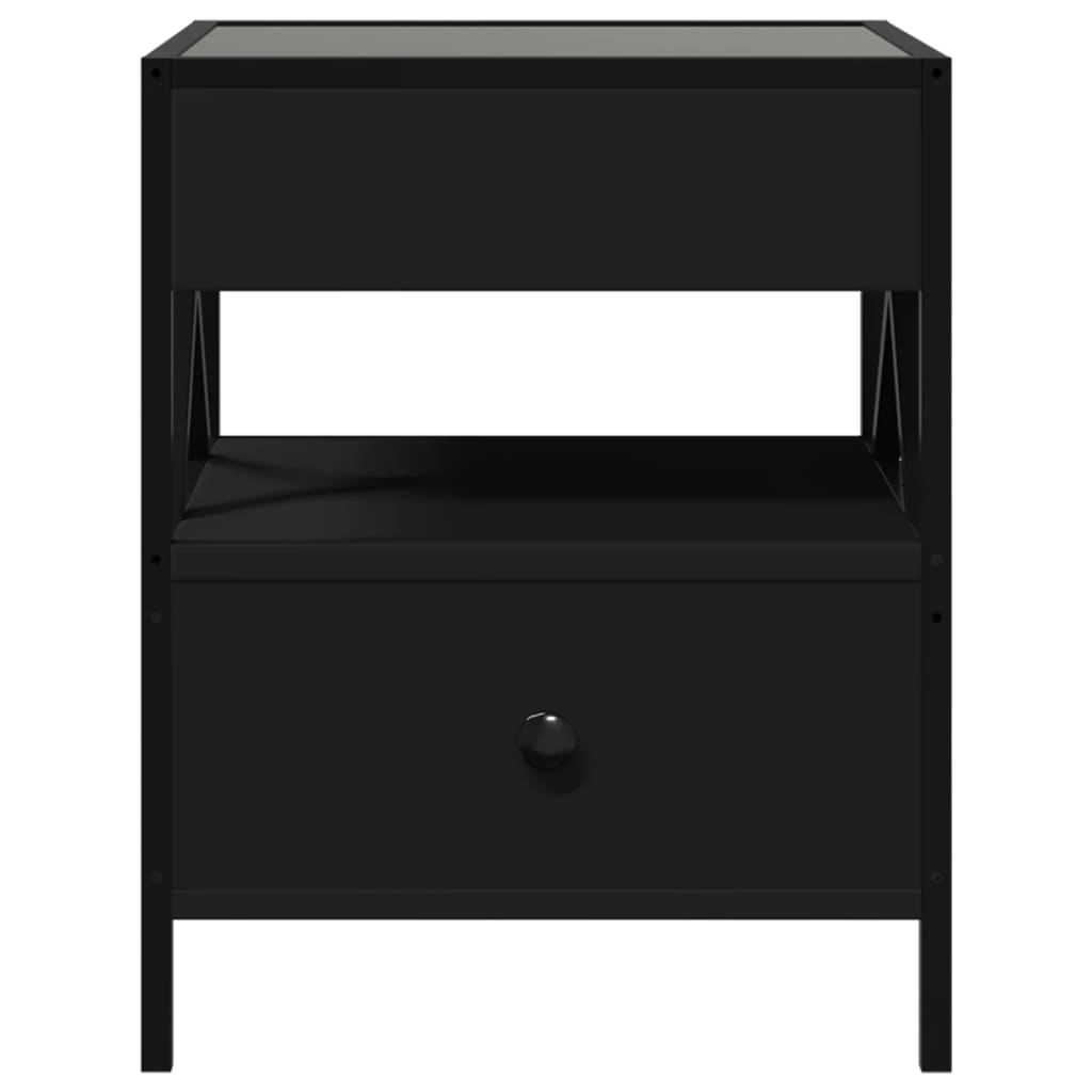 Salongbord Med Infinity Led Svart 40X40X51 Cm