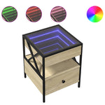 Salongbord Med Infinity Led Sonoma Eik 40X40X51 Cm