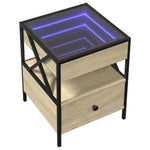 Salongbord Med Infinity Led Sonoma Eik 40X40X51 Cm