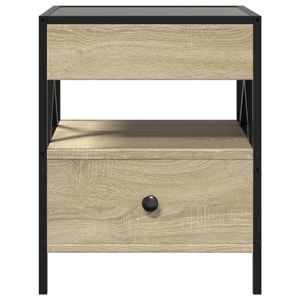 Salongbord Med Infinity Led Sonoma Eik 40X40X51 Cm