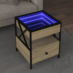 Salongbord Med Infinity Led Sonoma Eik 40X40X51 Cm