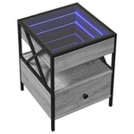 Salongbord Med Infinity Led Grå Sonoma 40X40X51 Cm