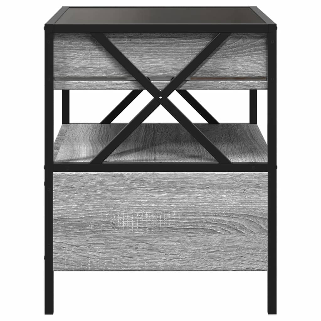 Salongbord Med Infinity Led Grå Sonoma 40X40X51 Cm