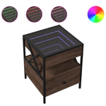 Salongbord Med Infinity Led Brun Eik 40X40X51 Cm