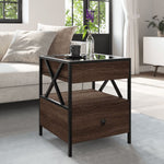 Salongbord Med Infinity Led Brun Eik 40X40X51 Cm