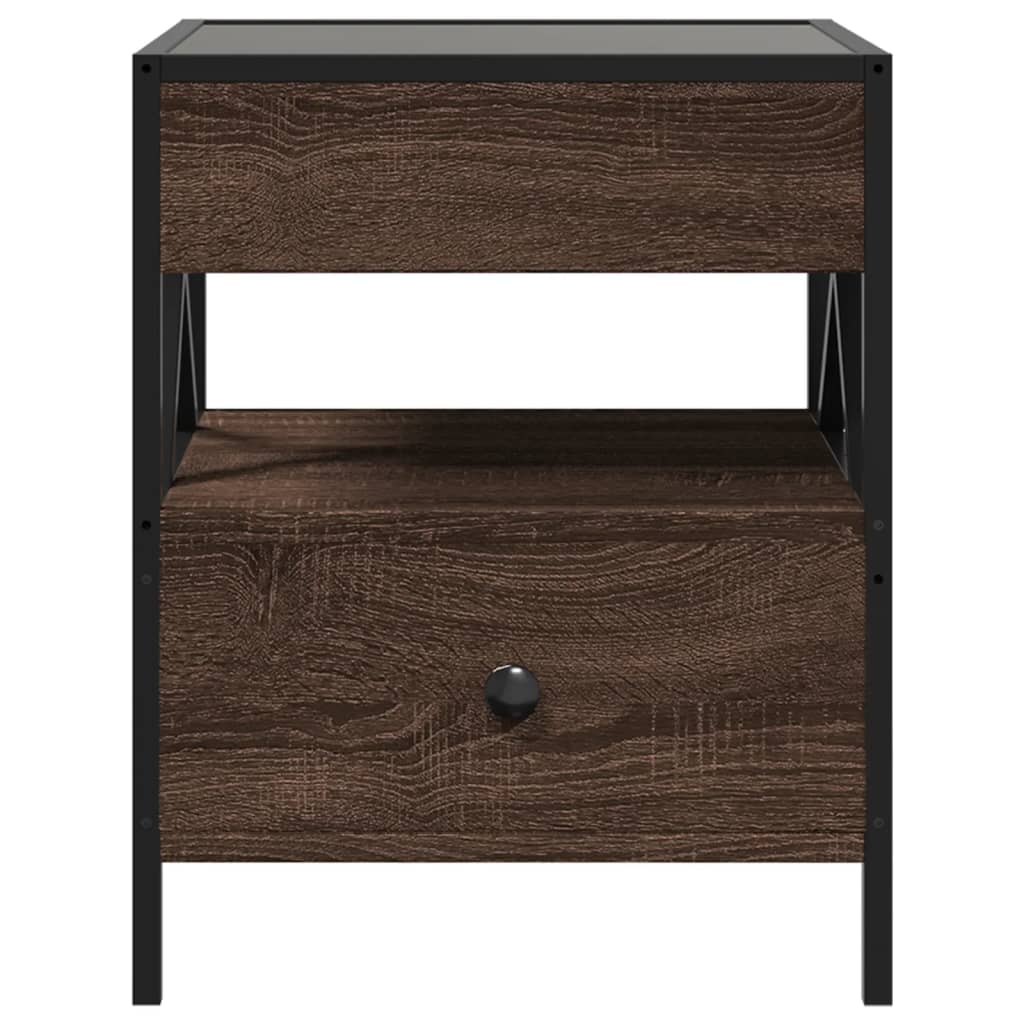 Salongbord Med Infinity Led Brun Eik 40X40X51 Cm