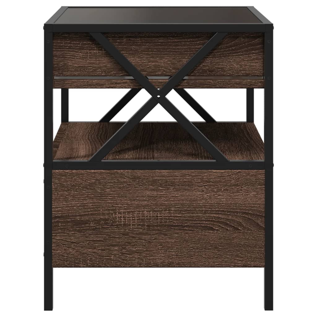 Salongbord Med Infinity Led Brun Eik 40X40X51 Cm