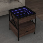 Salongbord Med Infinity Led Brun Eik 40X40X51 Cm