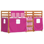 Køyeseng Med Gardiner Rose 80X200 Cm Heltre Furu