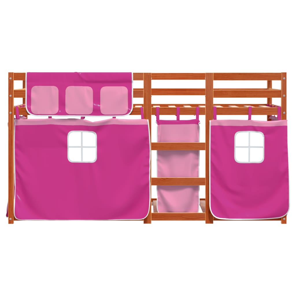 Køyeseng Med Gardiner Rose 80X200 Cm Heltre Furu