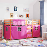 Køyeseng Med Gardiner Rose 80X200 Cm Heltre Furu