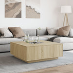 Salongbord Med Infinity Led Sonoma Eik 100X100X40 Cm