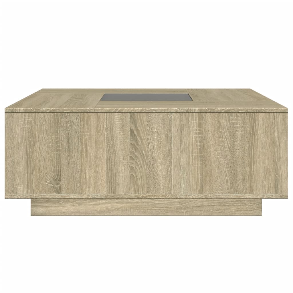 Salongbord Med Infinity Led Sonoma Eik 100X100X40 Cm