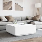 Salongbord Hvit 100X100X40 Cm Konstruert Tre