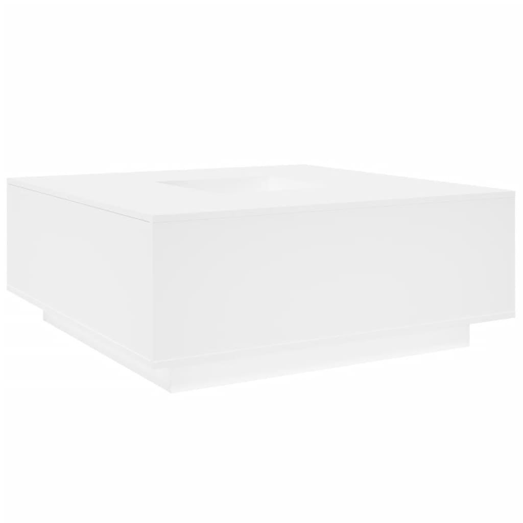 Salongbord Hvit 100X100X40 Cm Konstruert Tre