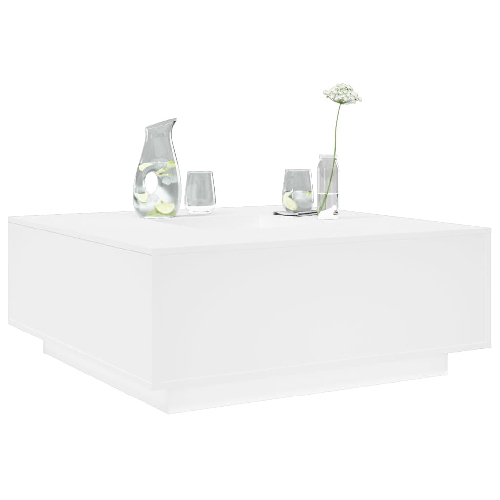 Salongbord Hvit 100X100X40 Cm Konstruert Tre