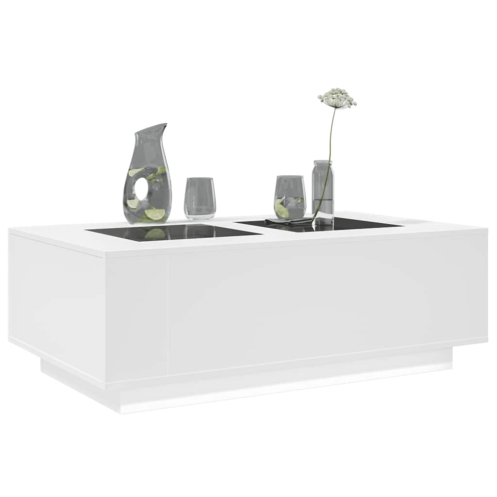 Salongbord Med Infinity Led Hvit 116X69X40 Cm