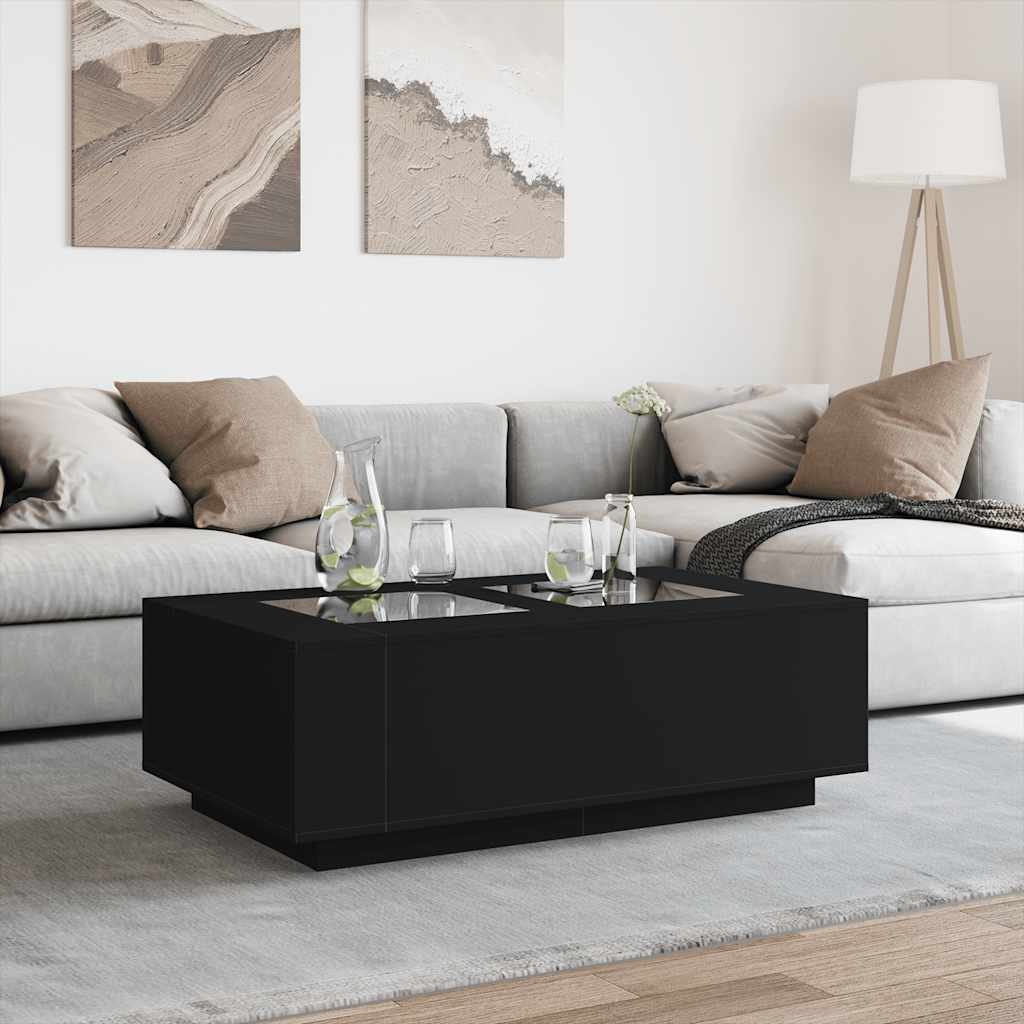 Salongbord Med Infinity Led Svart 116X69X40 Cm