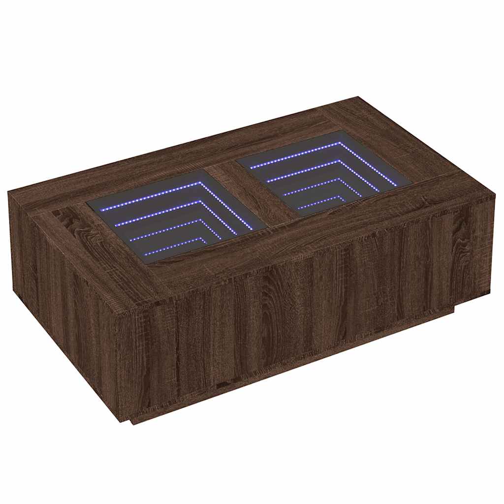 Salongbord Med Infinity Led Brun Eik 116X69X40 Cm