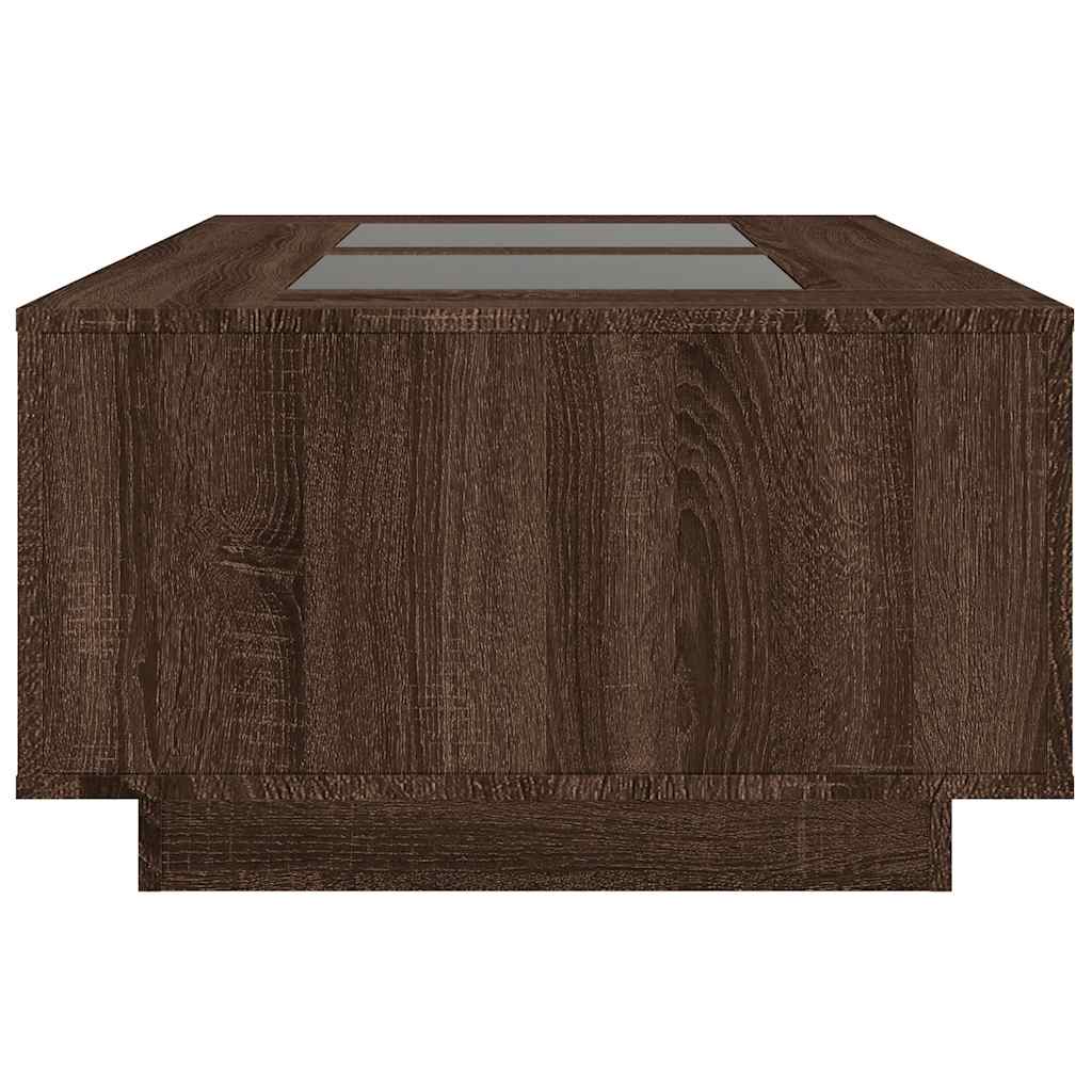 Salongbord Med Infinity Led Brun Eik 116X69X40 Cm