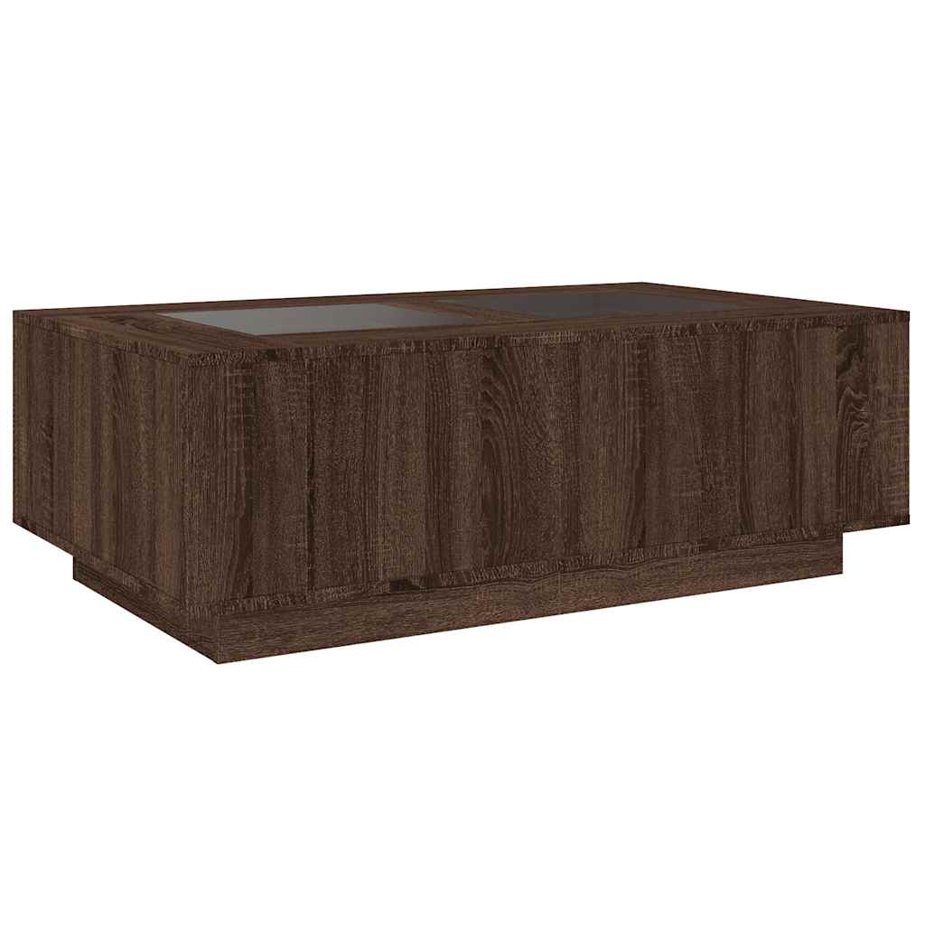 Salongbord Med Infinity Led Brun Eik 116X69X40 Cm