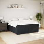 Seng Med Madrass Boksfjær Svart 180X200 Cm Fløyel