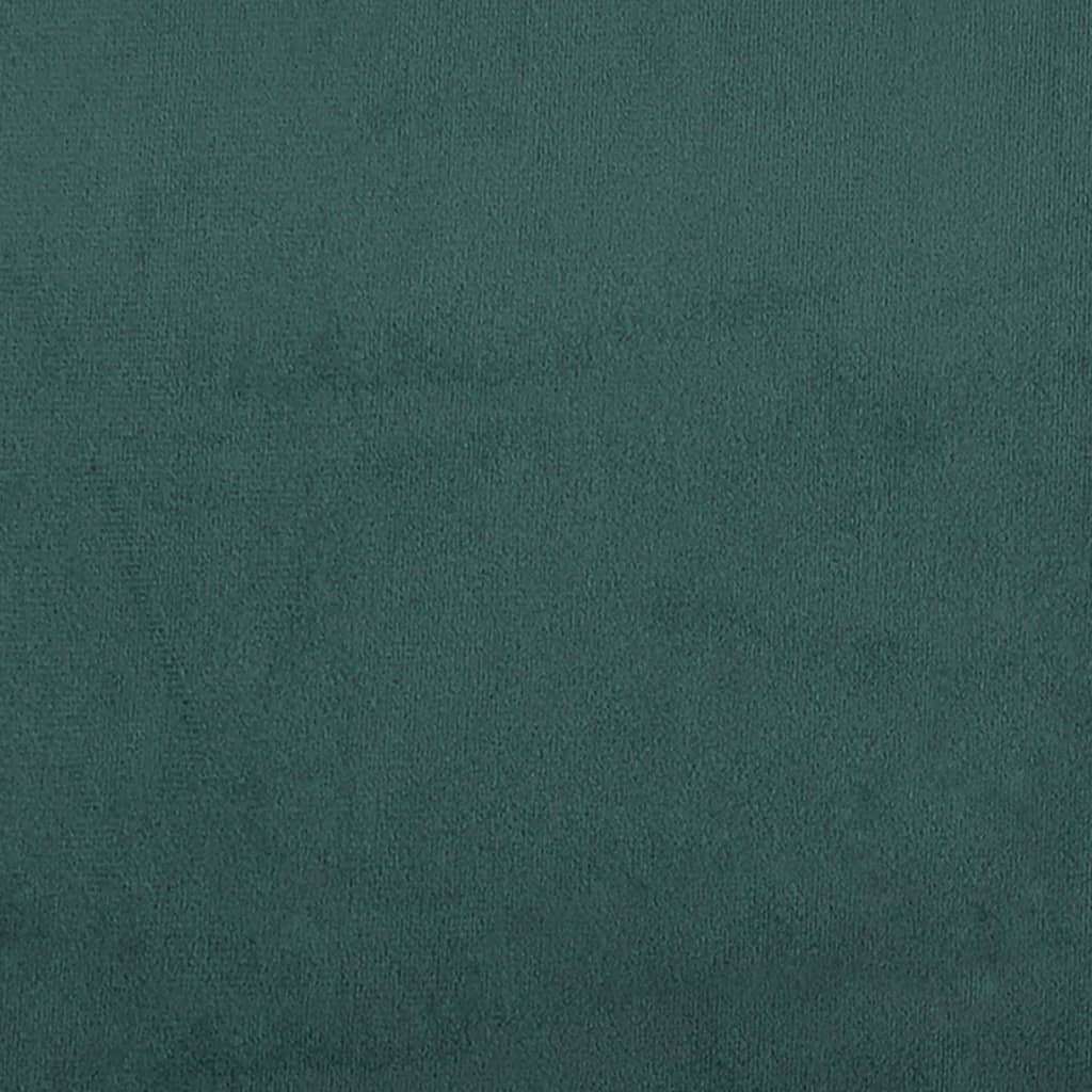 Seng Med Madrass Boksfjær Mørkegrønn 180X200 Cm Fløyel
