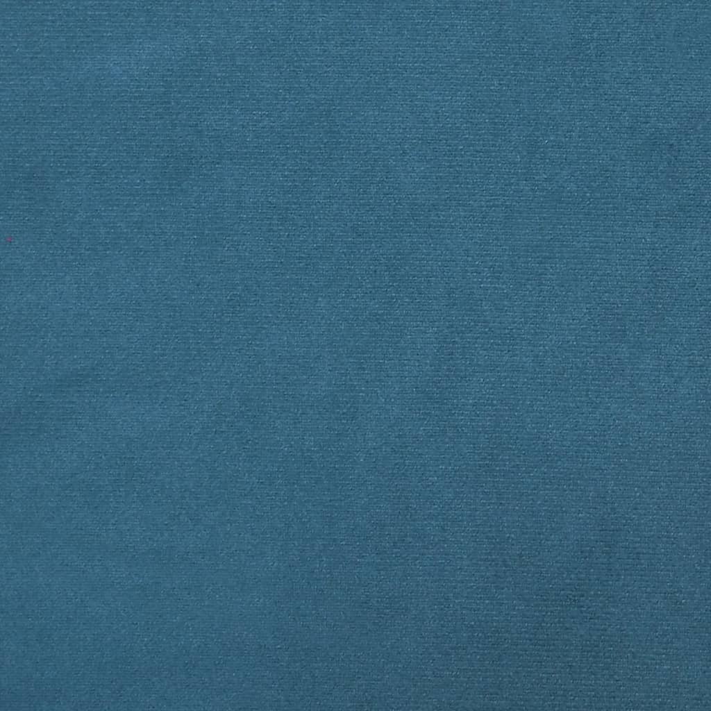 Seng Med Madrass Boksfjær Mørkeblå 180X200 Cm Fløyel