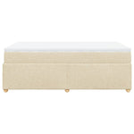 Seng Med Madrass Boksfjær Kremhvit 120X200 Cm Stoff