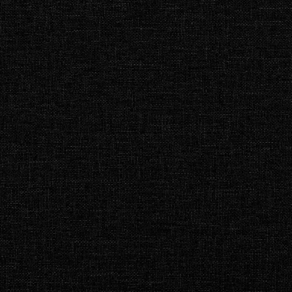 Seng Med Madrass Boksfjær Svart 100X200 Cm Stoff