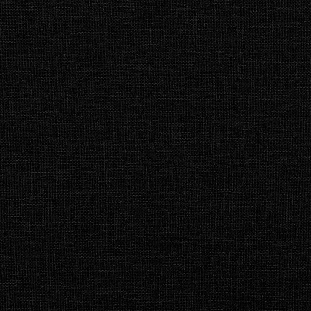 Seng Med Madrass Boksfjær Svart 100X200 Cm Stoff