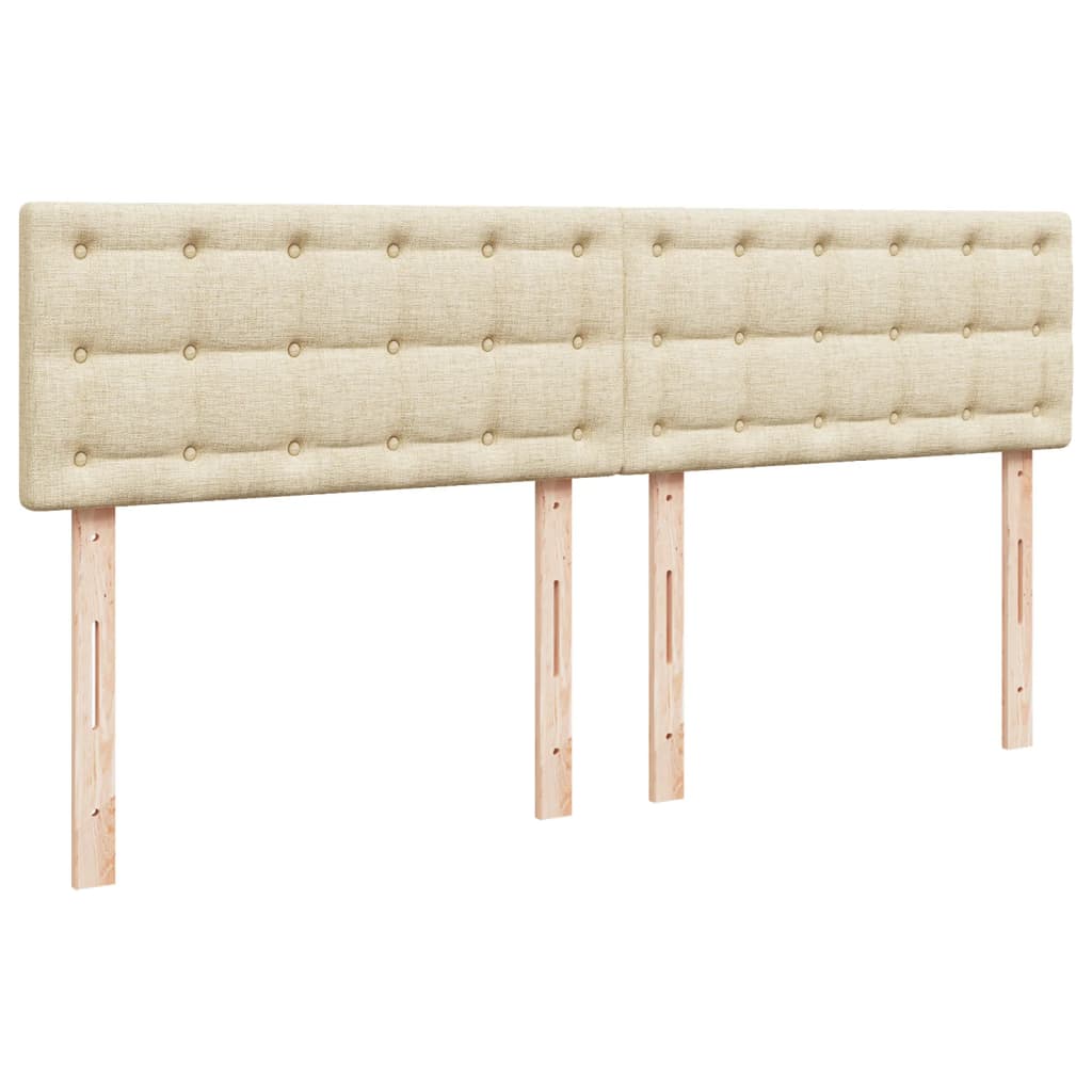 Seng Med Madrass Boksfjær Kremhvit 180X200 Cm Fløyel