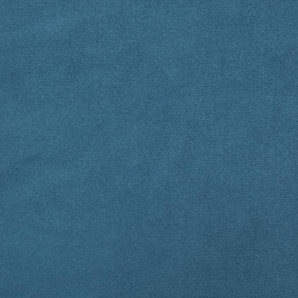 Seng Med Madrass Boksfjær Mørkeblå 100X200 Cm Fløyel