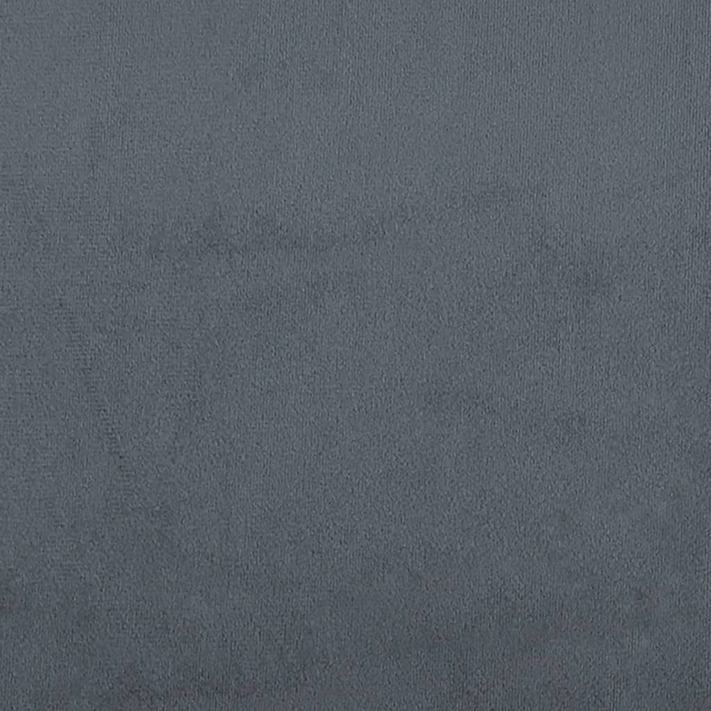 Seng Med Madrass Boksfjær Mørkegrå 100X200 Cm Fløyel