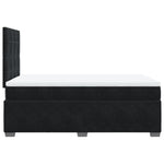 Seng Med Madrass Boksfjær Svart 120X200 Cm Fløyel