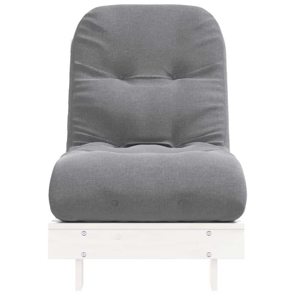 Futonsofa Med Madrass Hvit 60X206X11 Cm Heltre Furu