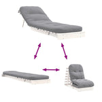 Futonsofa Med Madrass Hvit 60X206X11 Cm Heltre Furu