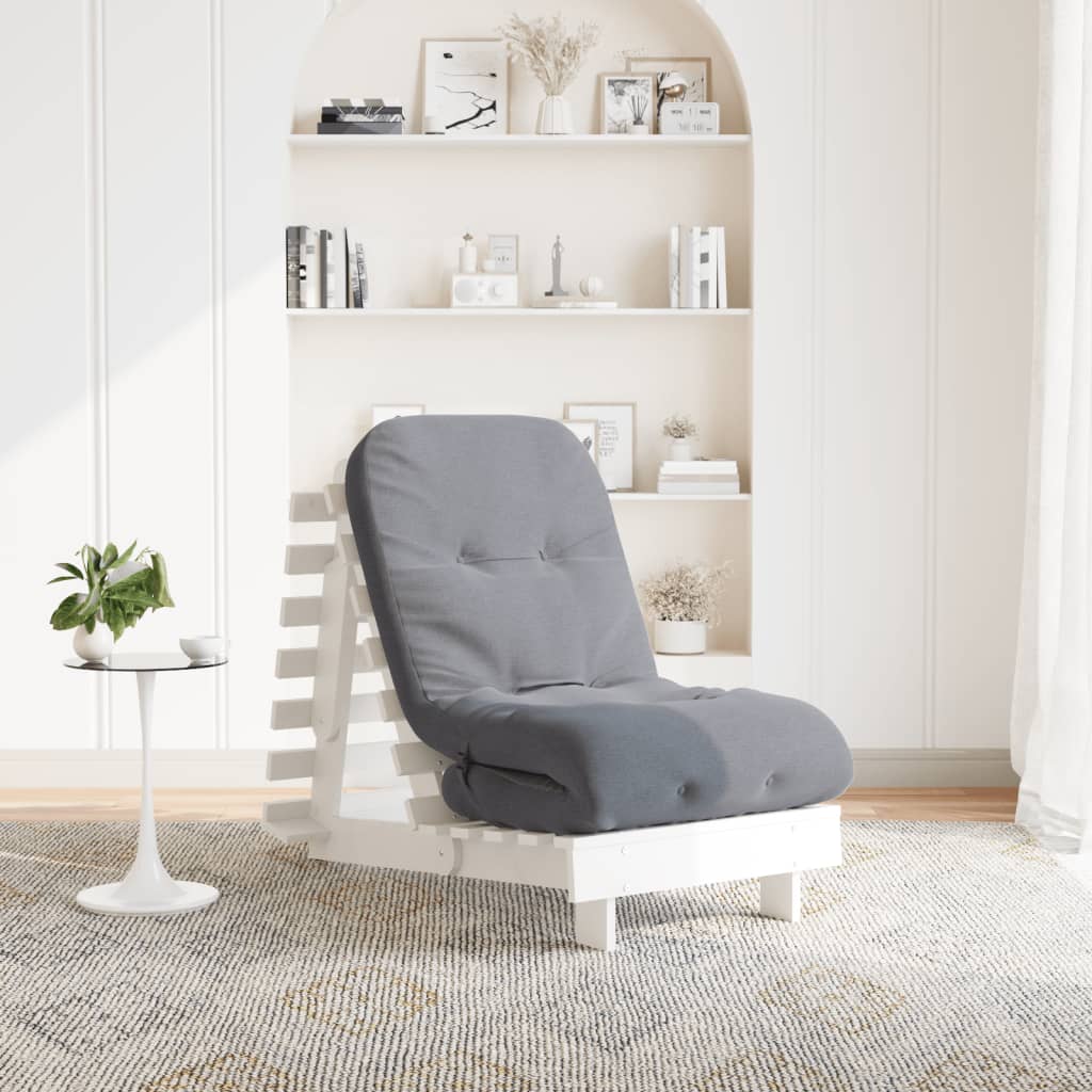 Futonsofa Med Madrass Hvit 60X206X11 Cm Heltre Furu