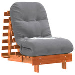 Futonsofa Med Madrass Voksbrun 60X206X11 Cm Heltre Furu