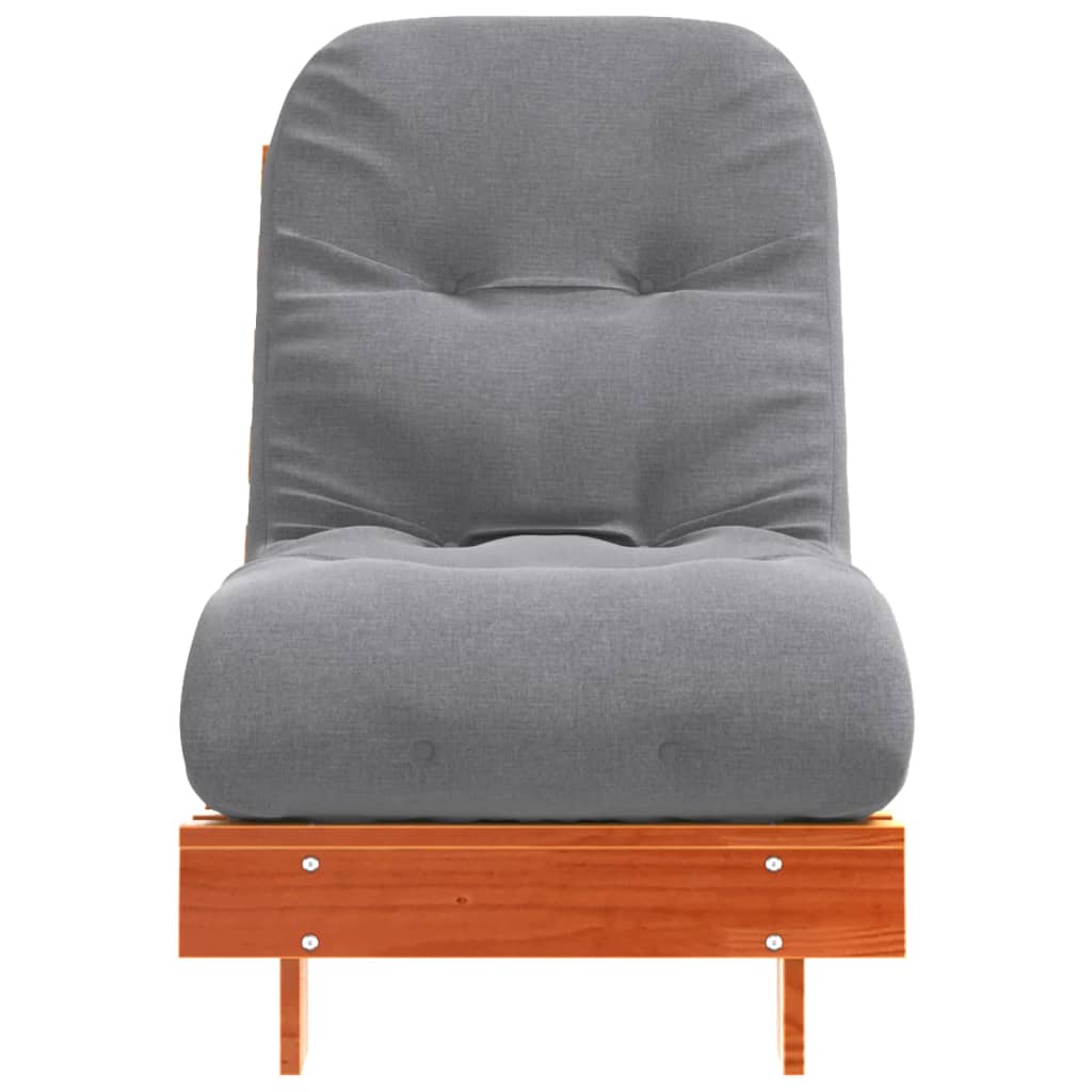 Futonsofa Med Madrass Voksbrun 60X206X11 Cm Heltre Furu