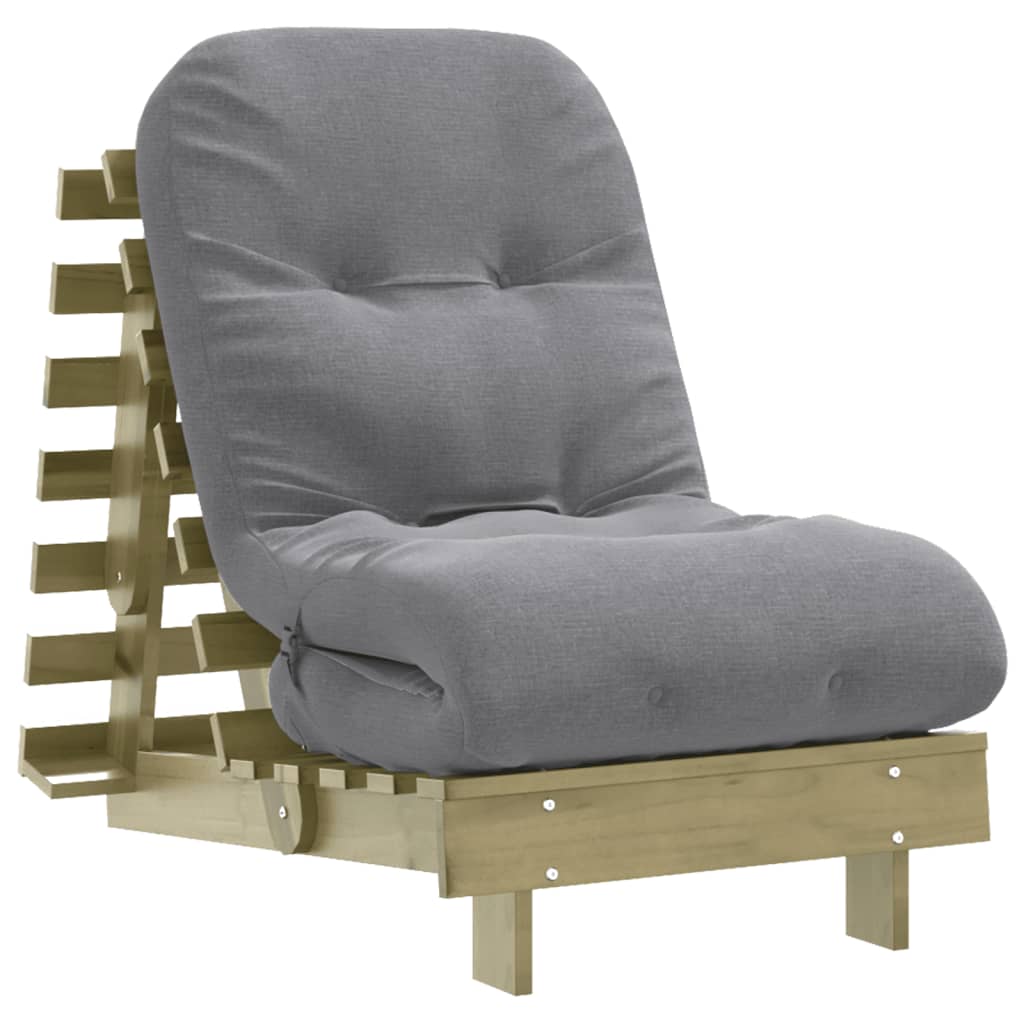 Futonsofa Med Madrass 60X206X11 Cm Impregnert Furu