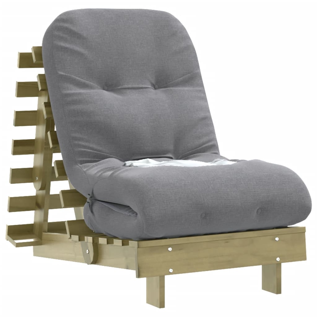 Futonsofa Med Madrass 60X206X11 Cm Impregnert Furu