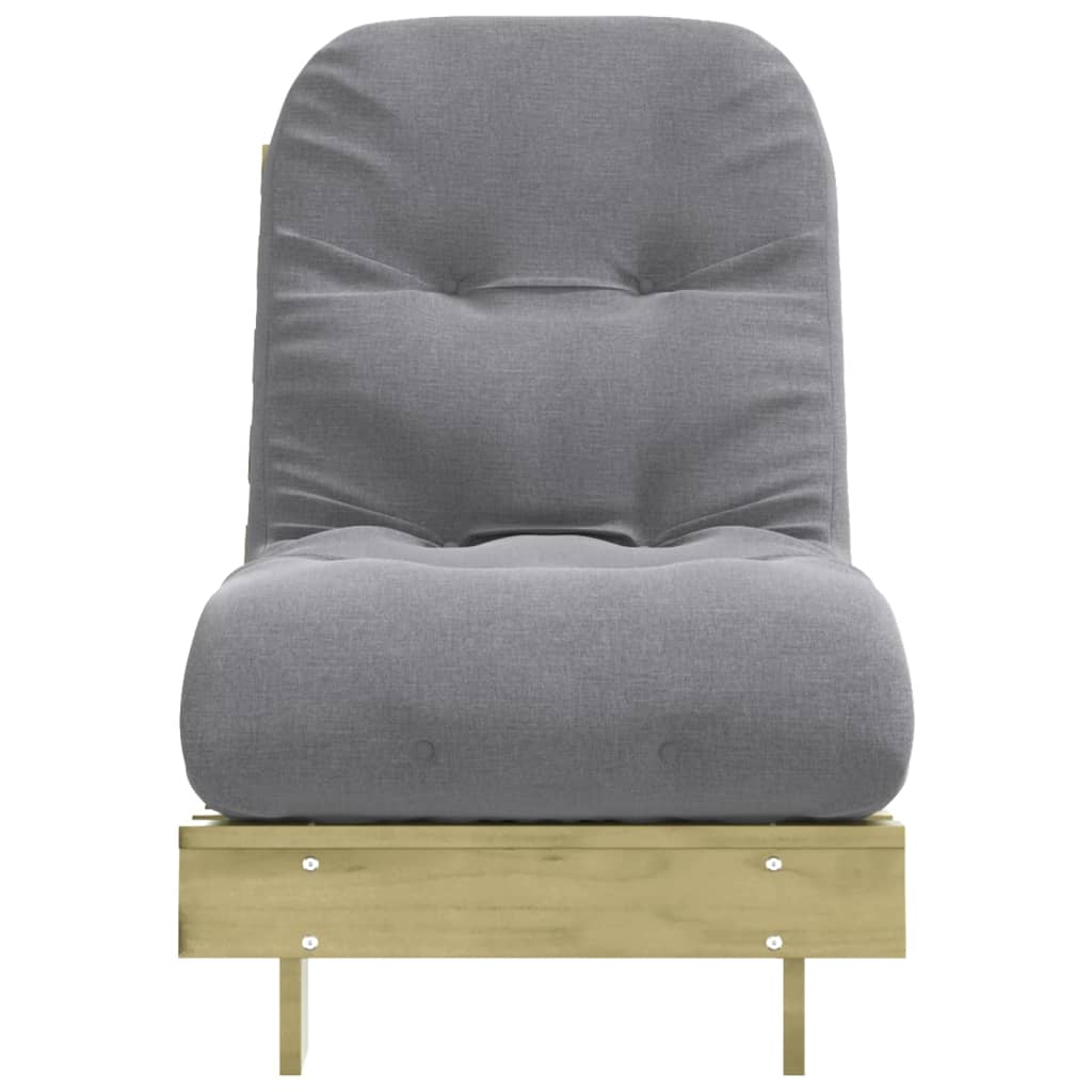 Futonsofa Med Madrass 60X206X11 Cm Impregnert Furu