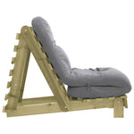 Futonsofa Med Madrass 60X206X11 Cm Impregnert Furu