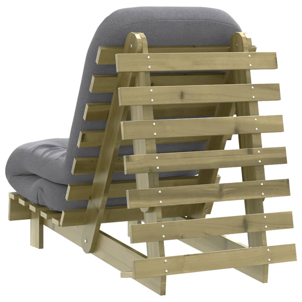 Futonsofa Med Madrass 60X206X11 Cm Impregnert Furu