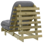 Futonsofa Med Madrass 60X206X11 Cm Impregnert Furu