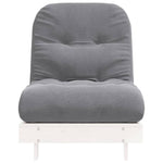 Futonsofa Med Madrass Hvit 70X206X11 Cm Heltre Furu