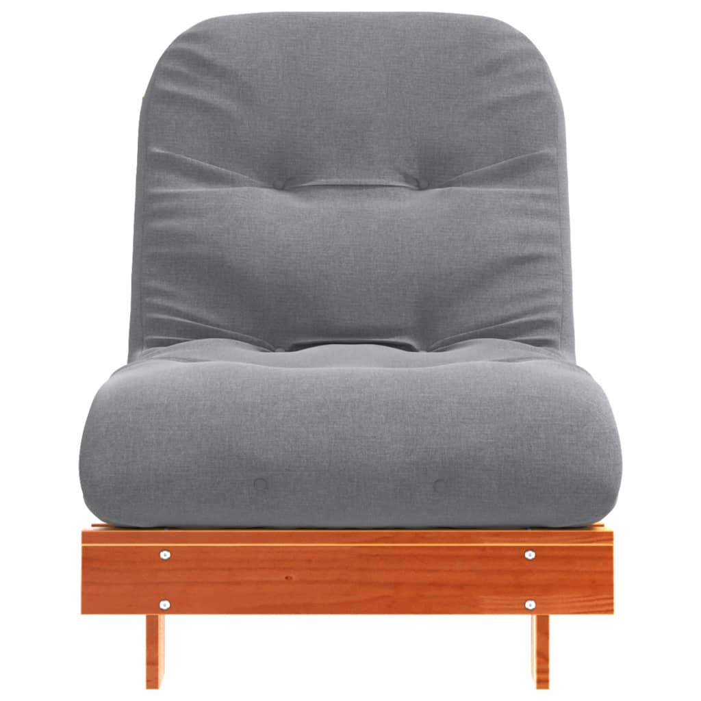 Futonsofa Med Madrass Voksbrun 70X206X11 Cm Heltre Furu
